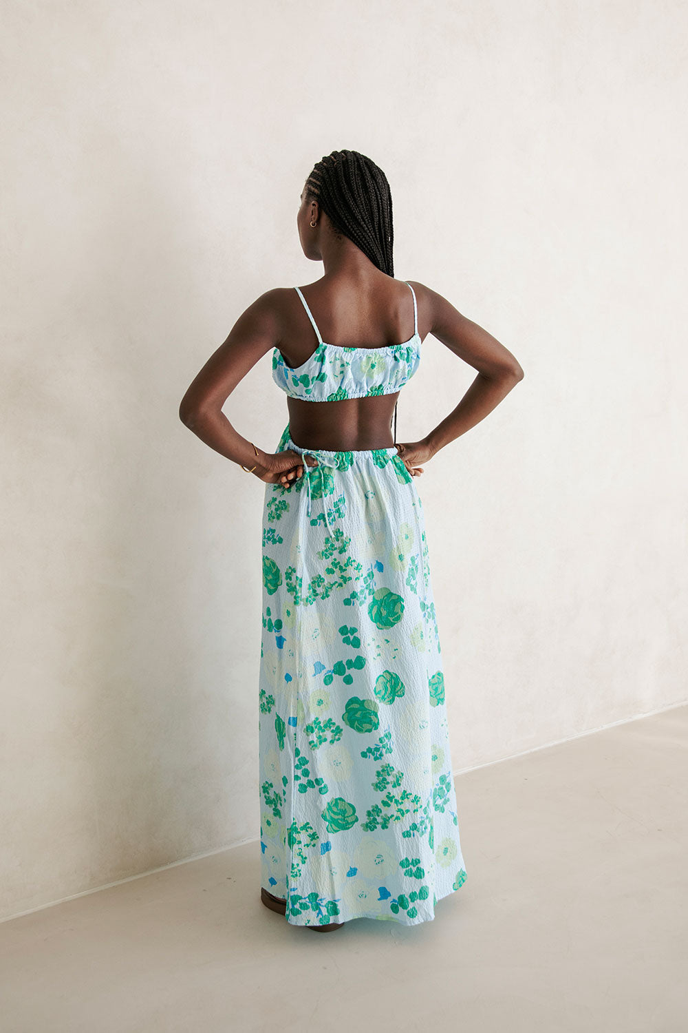 SAMPLE-Asher Dress - Corsage Blue