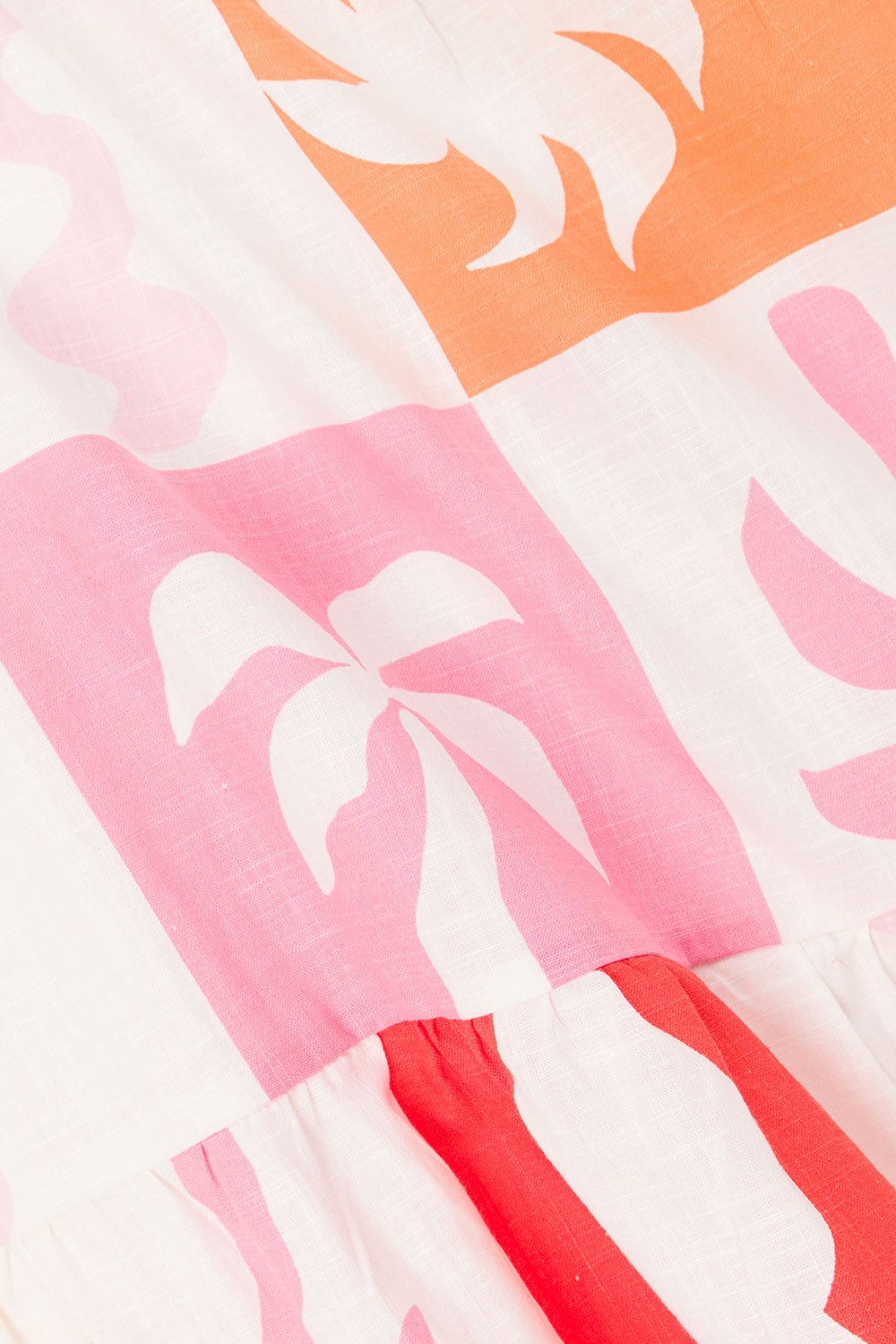 SAMPLE-Talia Dress - Palm Tile Fuego