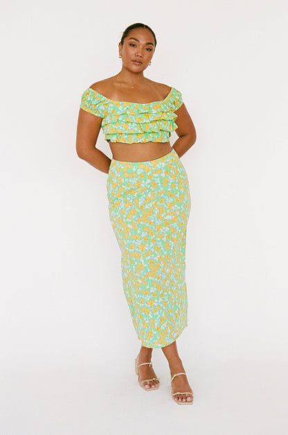 Brielle Midi Skirt - Green