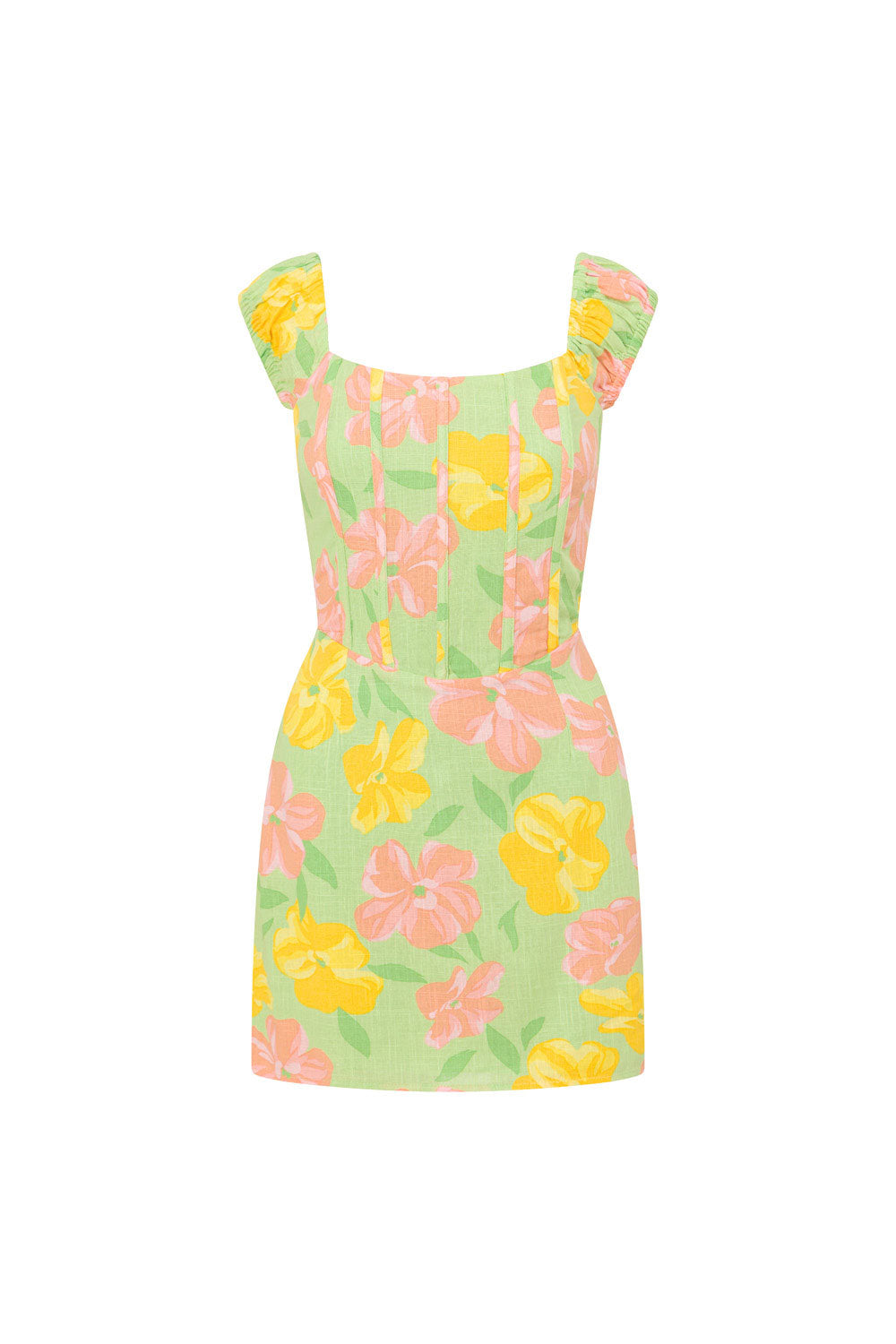 Tillie Dress - Rose Fill Green