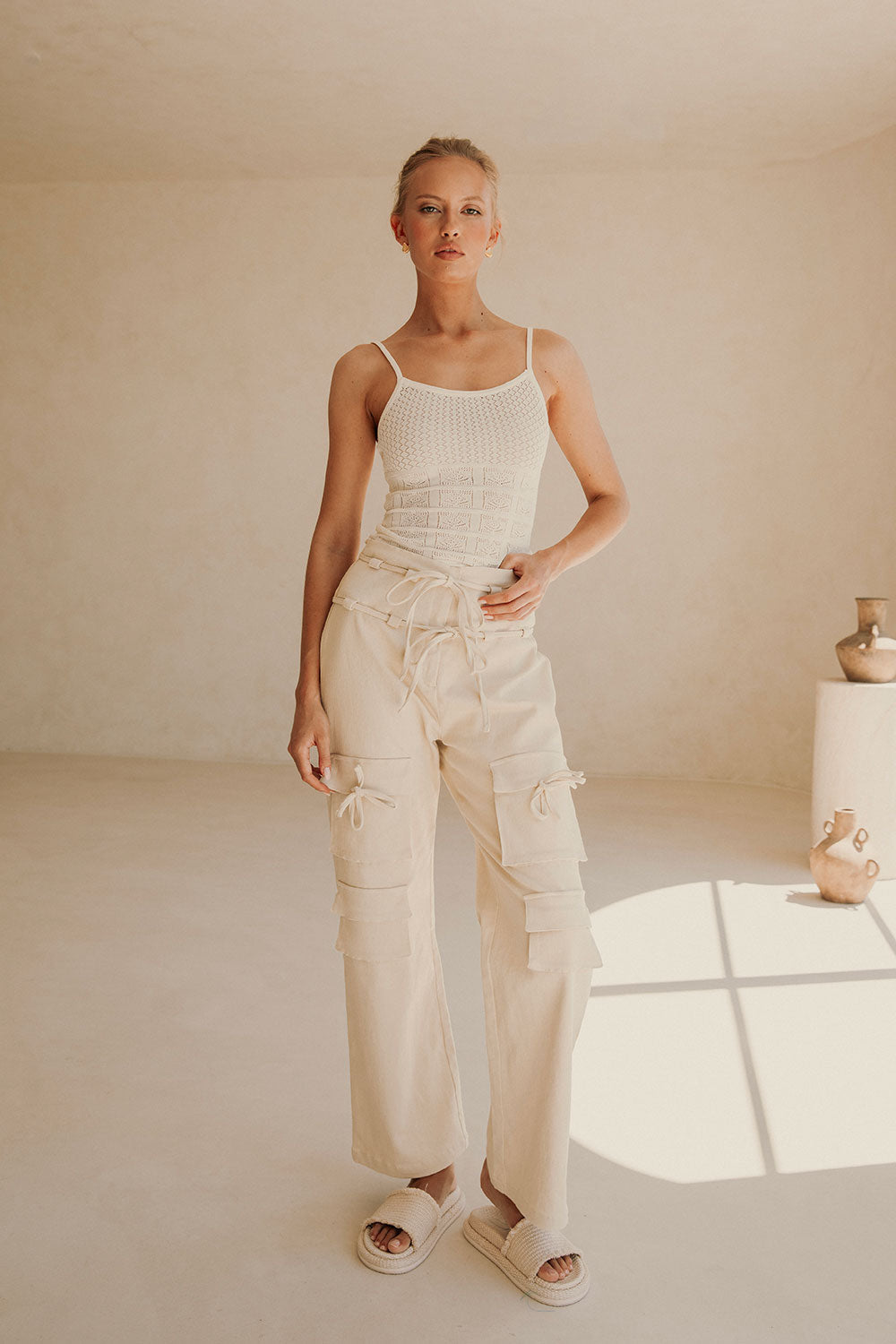 SAMPLE-Jaicee Pants - Cream