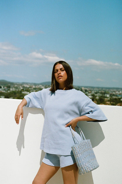 SAMPLE-Wanderer Top - Cornflour