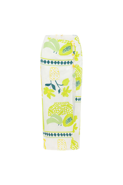 SAMPLE-Pluto Midi Skirt - Prego Verde