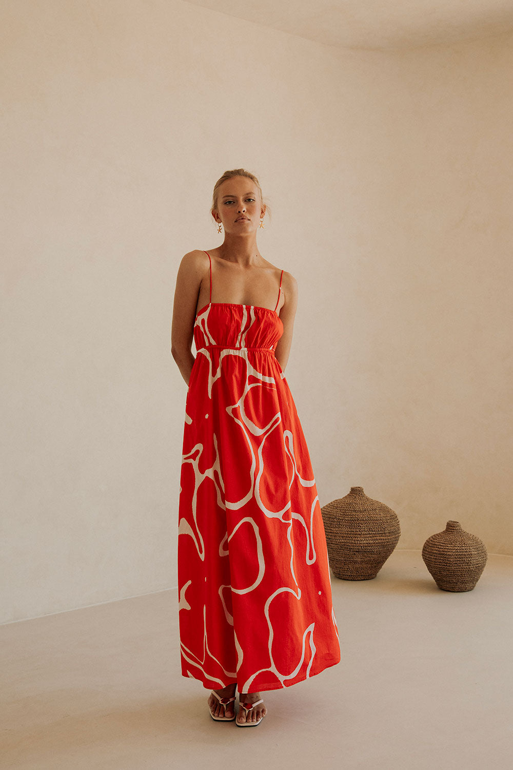 SAMPLE-Catie Dress - Evoke Red