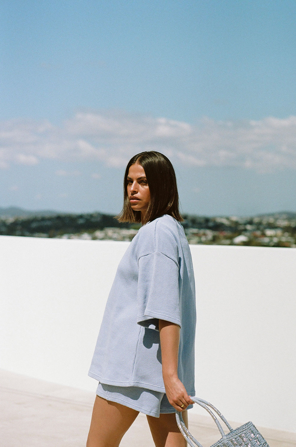 SAMPLE-Wanderer Top - Cornflour