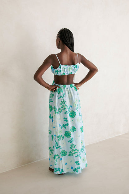 SAMPLE-Asher Dress - Corsage Blue