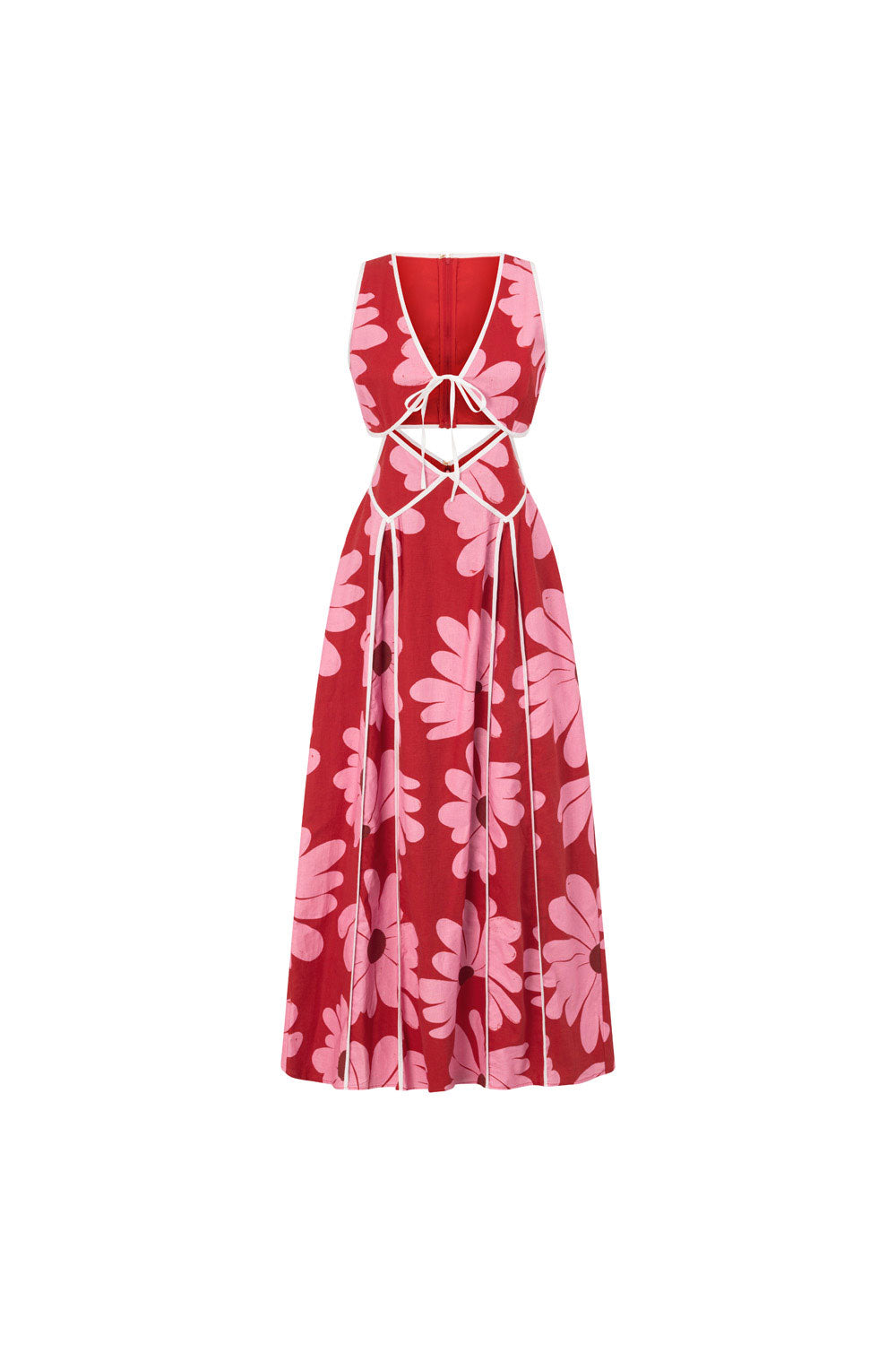 Calandra Dress - Daisy Red