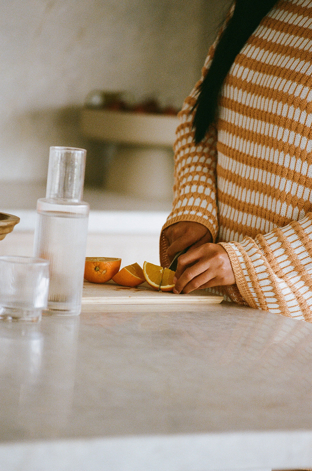 Morela Knit Dress - Honey Stripe