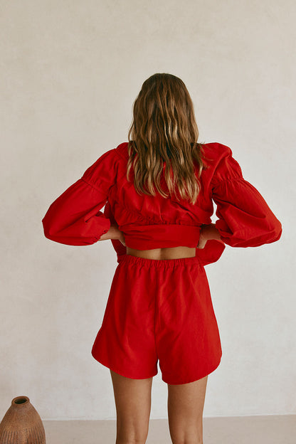 SAMPLE-Akel Shorts - Cherry