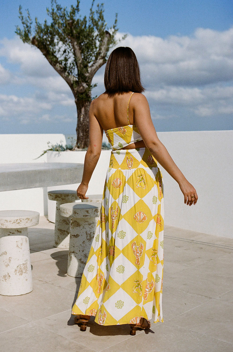 SAMPLE-Venetian Maxi Dress - Oceano Yellow