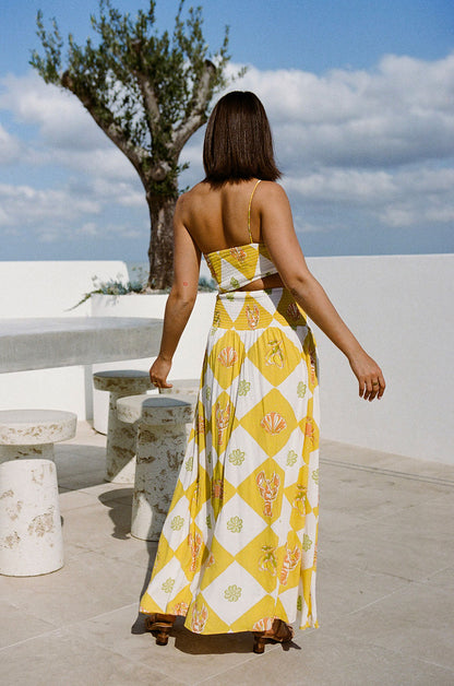SAMPLE-Venetian Maxi Dress - Oceano Yellow