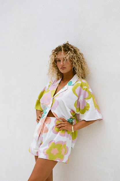 SAMPLE-Seona Top - Bubblegum Floral
