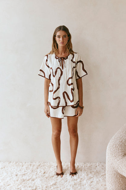 Rayne Skirt - Marbled Mocha