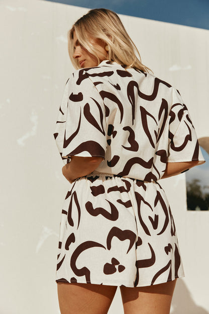 Seona Shorts - Fleur Lines