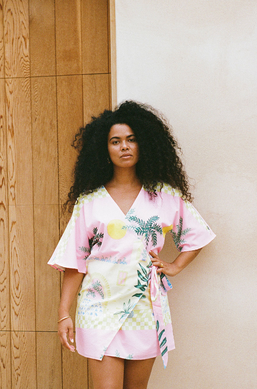 SAMPLE-Scarlett Wrap Dress - Vista Pink