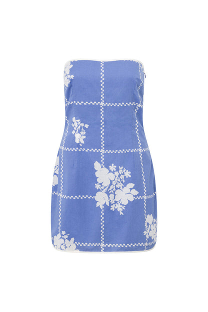 SAMPLE-Amira Dress - Check Flowers