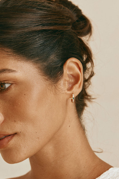 18K Ariel Huggie Earrings