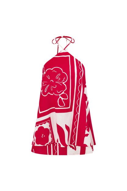 Tamsin Dress - Red Voyage