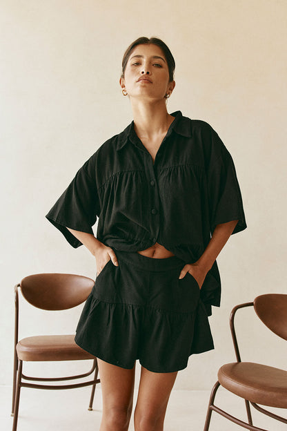 SAMPLE-Luna Top - Black