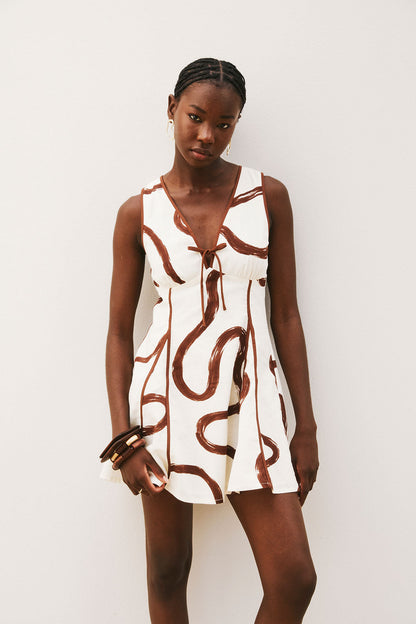Alfresco Dress - Marbled Mocha