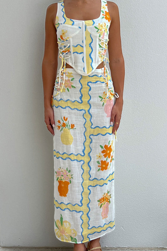 SAMPLE-Taleah Skirt - Flower Pots