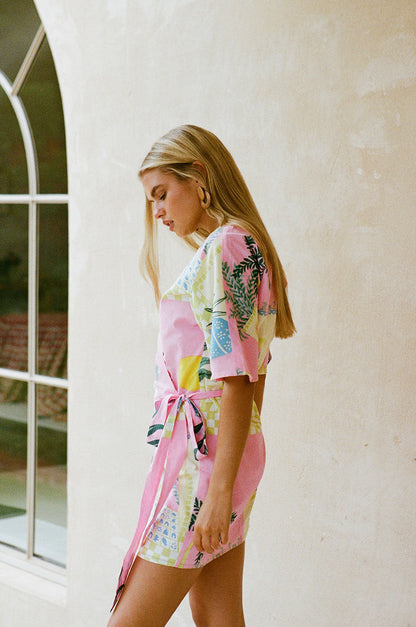 SAMPLE-Scarlett Wrap Dress - Vista Pink