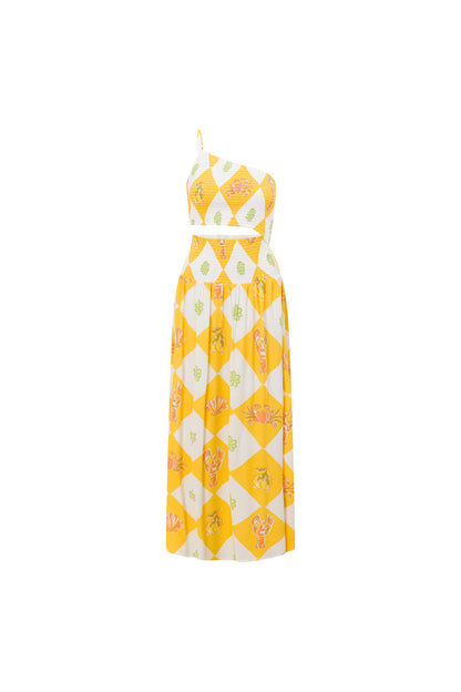 SAMPLE-Venetian Maxi Dress - Oceano Yellow