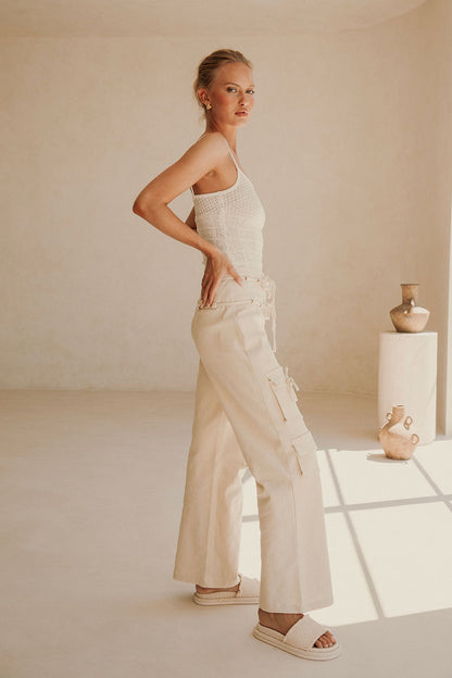 SAMPLE-Jaicee Pants - Cream