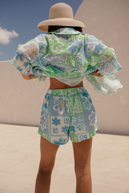 SAMPLE-Sari Shorts - Verano Floral