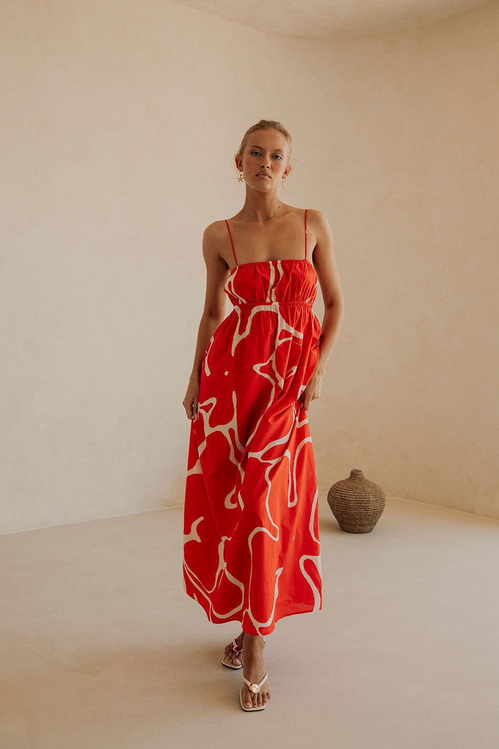 SAMPLE-Catie Dress - Evoke Red