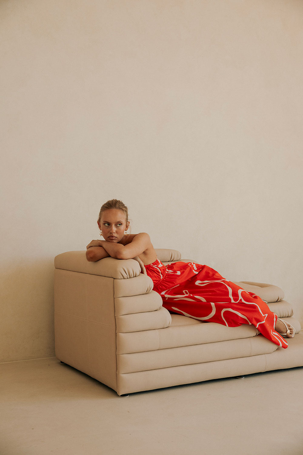 SAMPLE-Catie Dress - Evoke Red