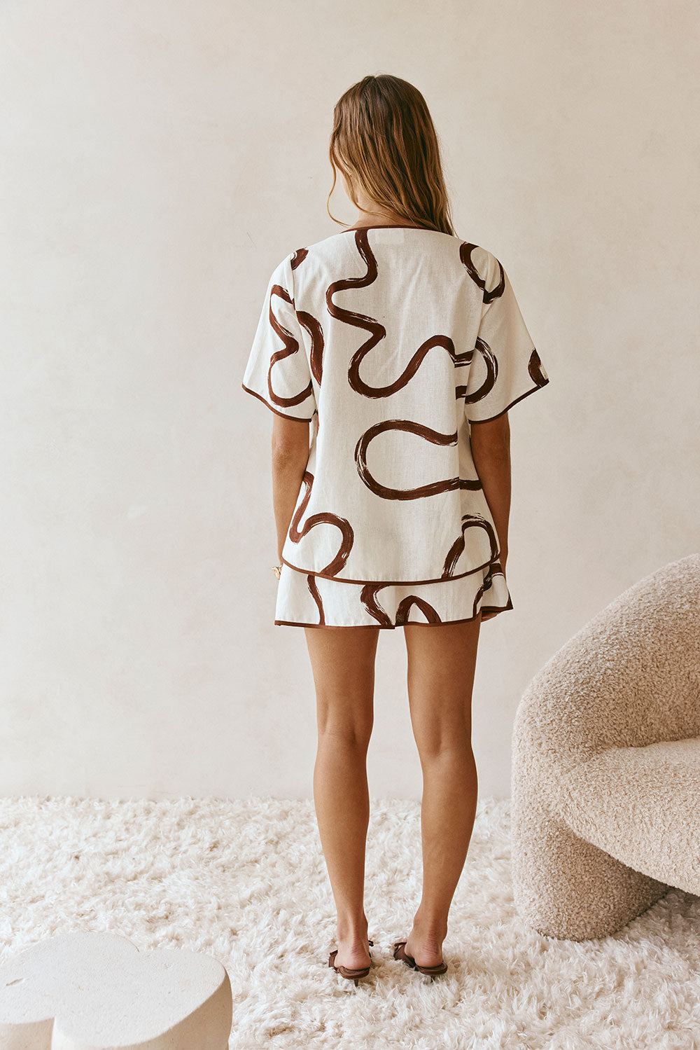 Rayne Top - Marbled Mocha