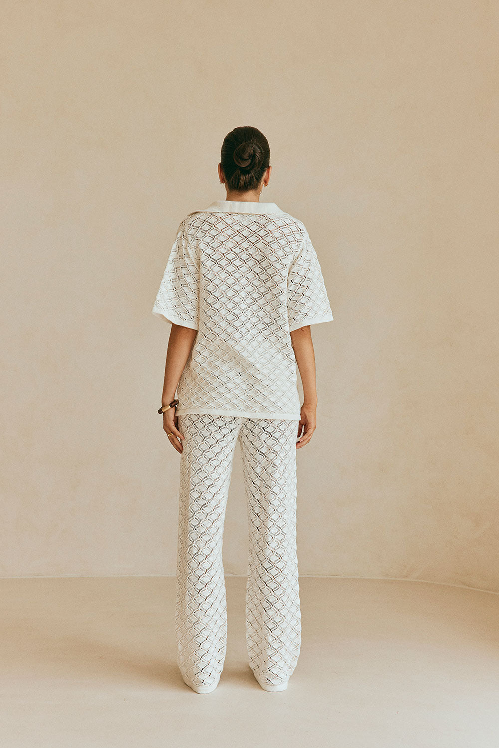 SAMPLE-Aya Pants - White Knit