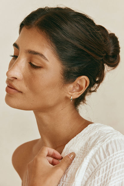 18K Ariel Huggie Earrings