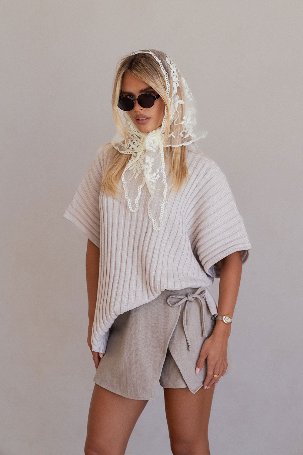 Rocio Wrap Skort - Grey