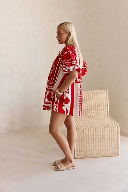 Kit Dress - Red Voyage