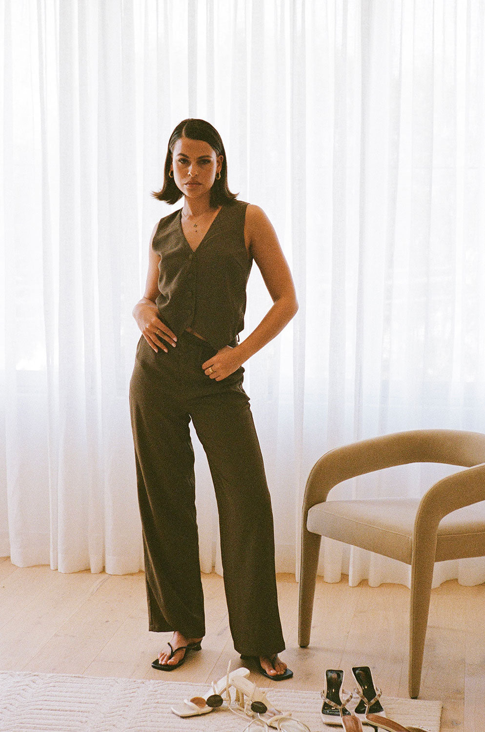 SAMPLE-Remi Pants - Chocolate