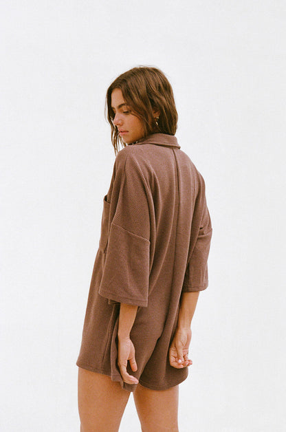 SAMPLE-Milena Playsuit - Chocolate