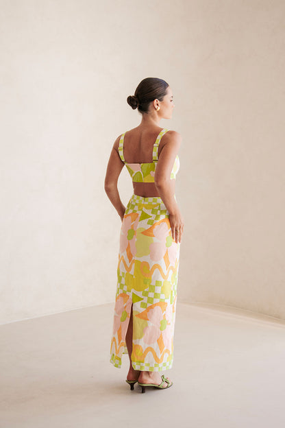 Everett Dress - Checker Floral