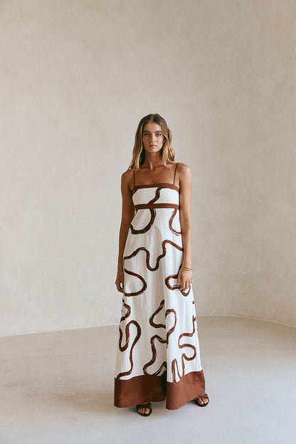 SAMPLE-Addy Dress - Marbled Mocha