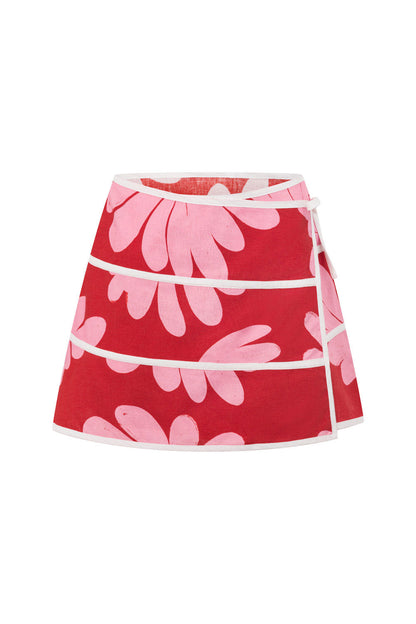 SAMPLE-Bowie Skirt - Daisy Red