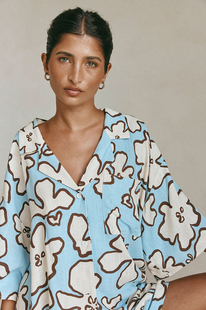 Thessy Top - Outline Floral