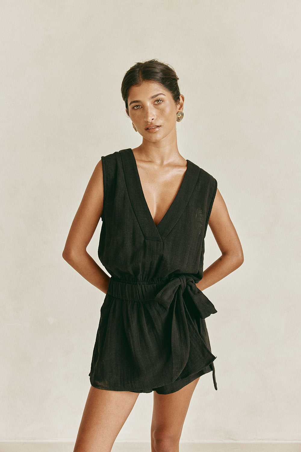 SAMPLE-Sandy Playsuit - Black