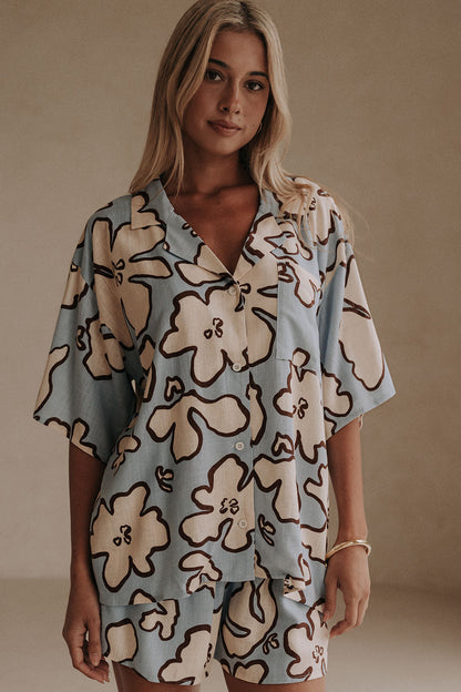 Thessy Top - Outline Floral