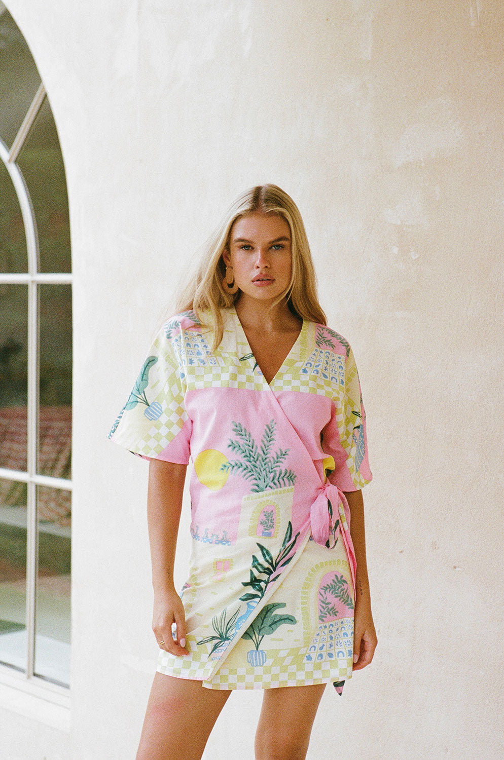 SAMPLE-Scarlett Wrap Dress - Vista Pink