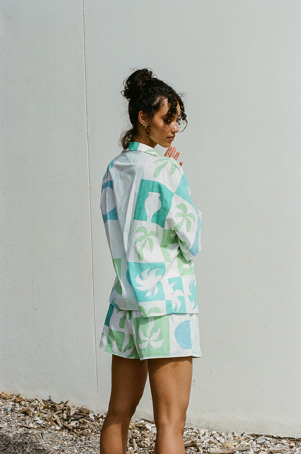 SAMPLE-Seona Top - Palm Tile Breeze