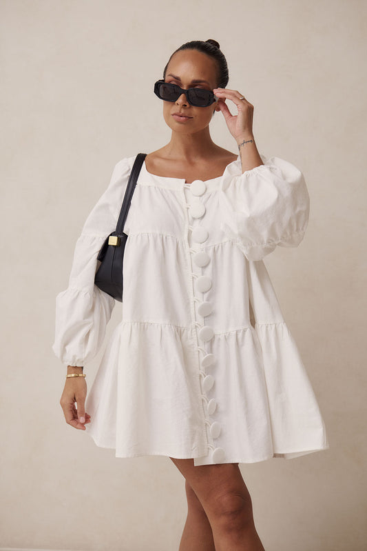 SAMPLE-Palmer Dress - White