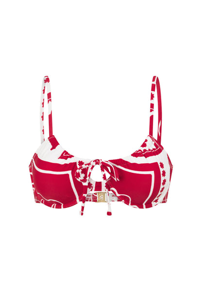 Nisi Balconette Top - Red Voyage