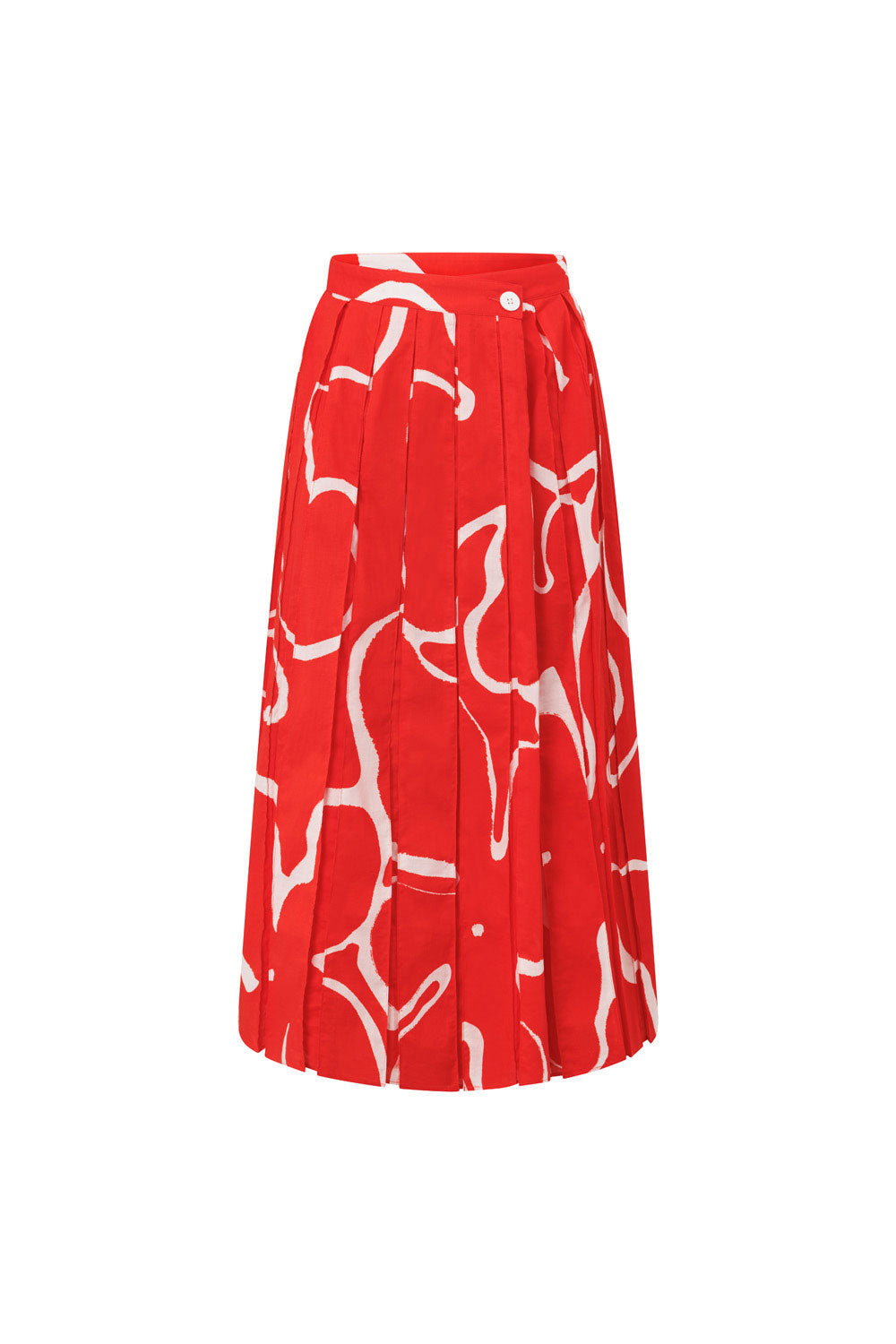 SAMPLE-Dien Wrap Skirt - Evoke Red