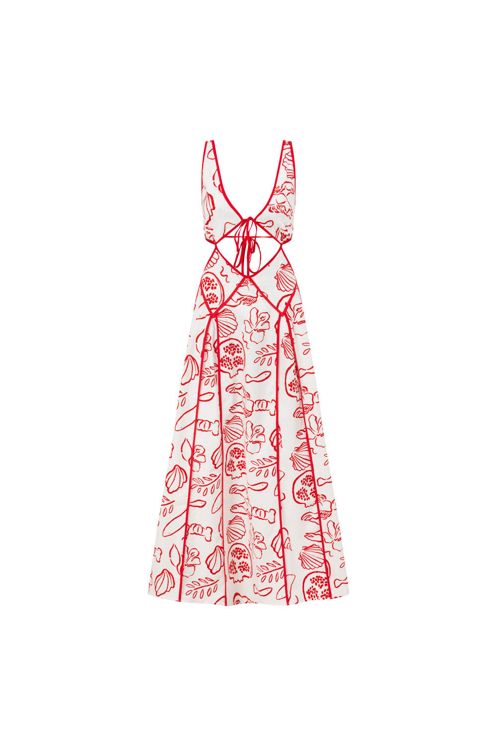 SAMPLE-Eliska Dress - Shoreline Red